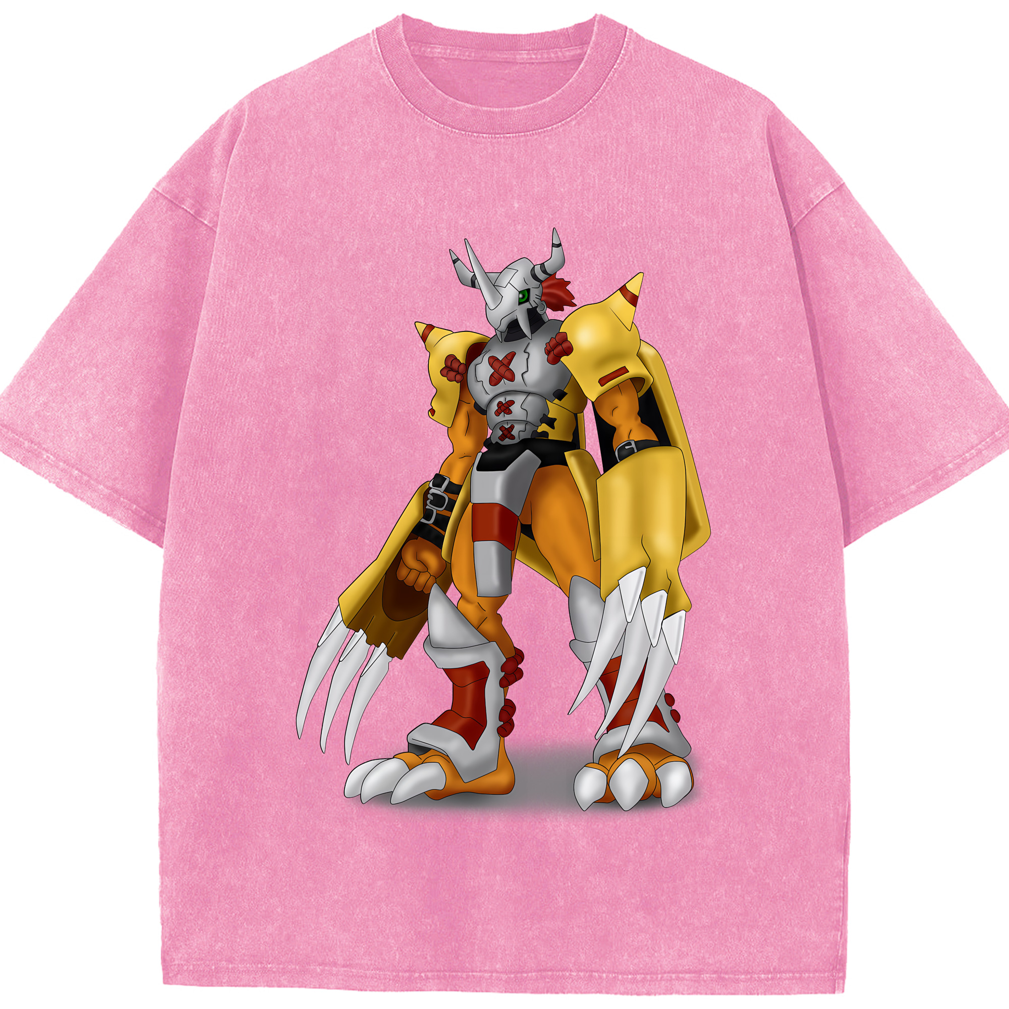 （画像用） Digimon デジタルモンスター/デジモン 綿100% ヴィンテージ風 半袖Tシャツ（フロントプリント）